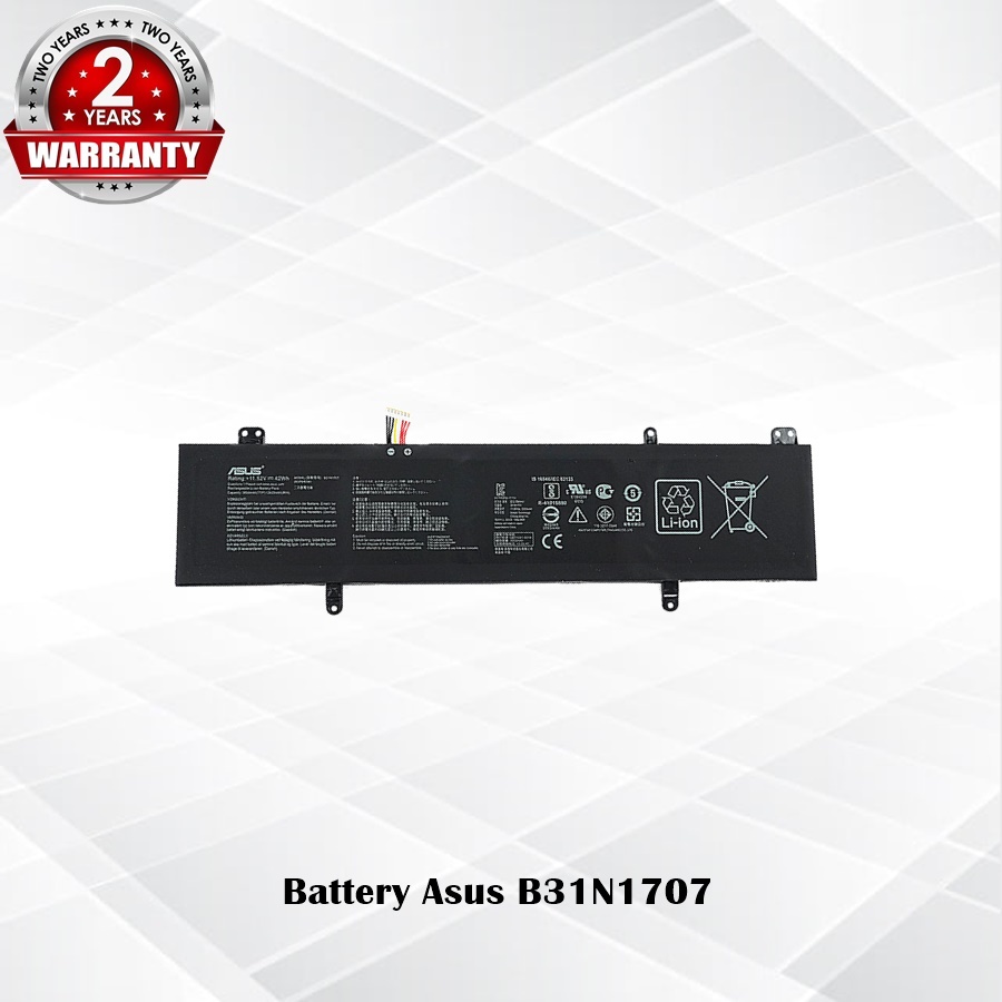 Battery Asus B31N1707 / แบตเตอรี่โน๊ตบุ๊ค รุ่น VivoBook S410u Series (แท้) *รับประกัน 2 ปี*
