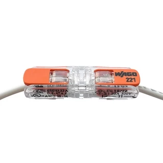 WAGO อุปกรณ์เชื่อมสายไฟ Inline Splicing Connector with lever ของแท้ 100% (221-2411 / แพค 60ชิ้น)