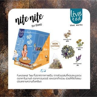 ชาดอกคาโมมายล์และดอกลาเวนเดอร์ LIVE TEA NITE NITE BLUE COLOR 2 G x 10 TEABAG (20 G)