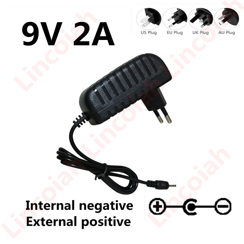 Reverse polarity AC/DC 9V 2A HISPEEDIDO ใหม่เปลี่ยนอะแดปเตอร์แหล่งจ่ายไฟสําหรับ sega megadrive 1 MD1