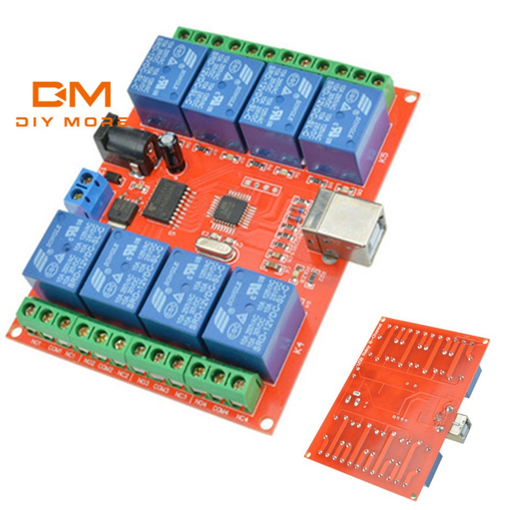 Diymore 12V Usb รีเลย์ 8 ช่อง ตั้งโปรแกรมได้ ควบคุมคอมพิวเตอร์ สําหรับ Smart Home
