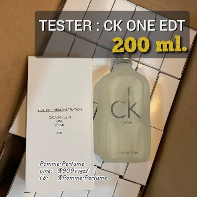 CK One EDT 200 ml. Tester