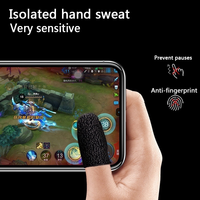 ถุงมือกันลื่น แบบสัมผัส สำหรับเล่นเกมมือถือ