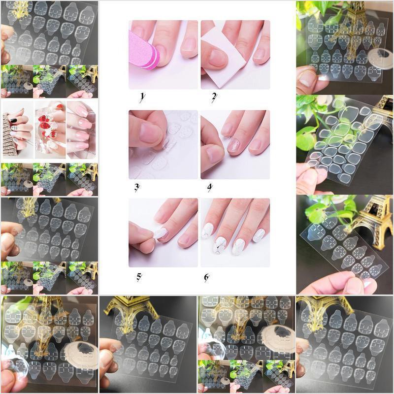 [LHGC] Finger Adhesive Tab Double side Glue Sticker Transparent