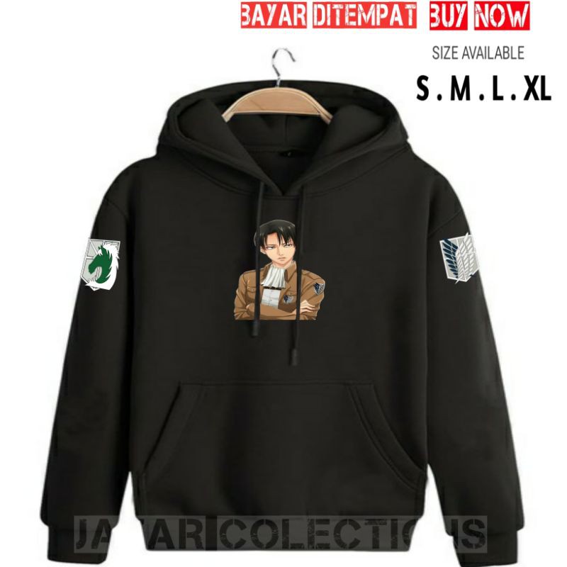 ล่าสุด Shingeki No Kyojin Aot โจมตีบน Titan Levi เสื้อแจ็คเก็ตเสื้อกันหนาวมีฮู้ดเด็ก