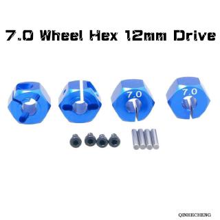 RC Aluminum 7.0 Wheel Hex 12mm Drive With Pins&amp;Screws 4P For HSP HPI Tamiya Car