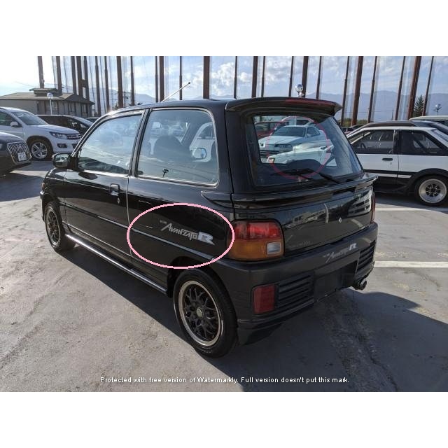 CFS136 2 ชิ้น Turbo Daihatsu Cuore TR-XX Avanzato R kancil pintu Belakang Kereta ด้านหลังประตูรถด้าน