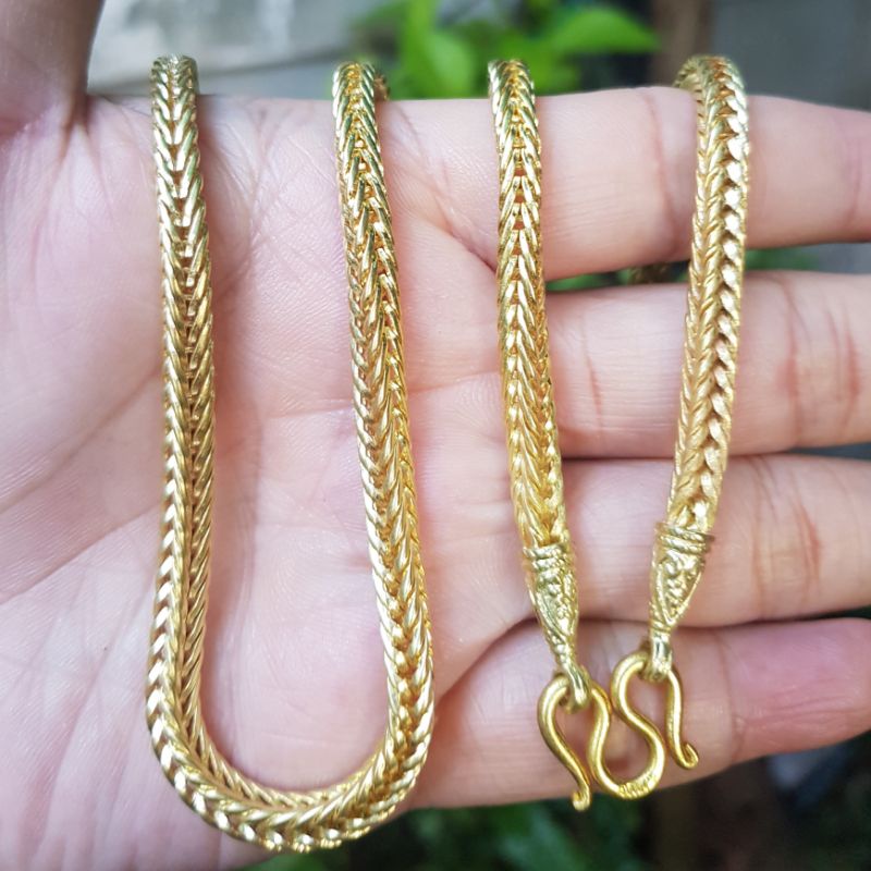 สร้อยคอ สร้อยคอขนาด5บาท สร้อยทองเหลืองแท้ไม่ได้ชุบทอง ยาว26นิ้วรวมตะขอ โปรดอ่านรายละเอียดก่อนสั่งซื้อ