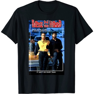 ROUNDคอลูกเรือNeckเสื้อยืด พิมพ์ลาย Boyz N The Hood Doughboy and Tre Once Upon A Time สําหรับผู้ชาย-4XL