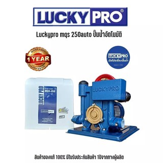 ปั๊มน้ำอัตโนมัติ  LUCKYPRO รุ่น MQS250A มีฝาครอบ รับประกัน1ปี