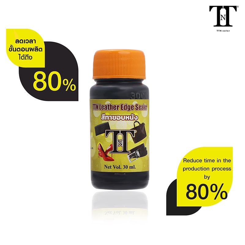 TTN สีทาขอบหนัง กระเป๋า รองเท้า เข็มขัด หนังแท้ PU PVC 30ml TTNMINI