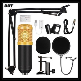 BBT "SET" CONDENSER MICROPHONE BM900 พร้อมขาตั้งไมคและฟิลเตอร์กรองเสียง 100% MIC900