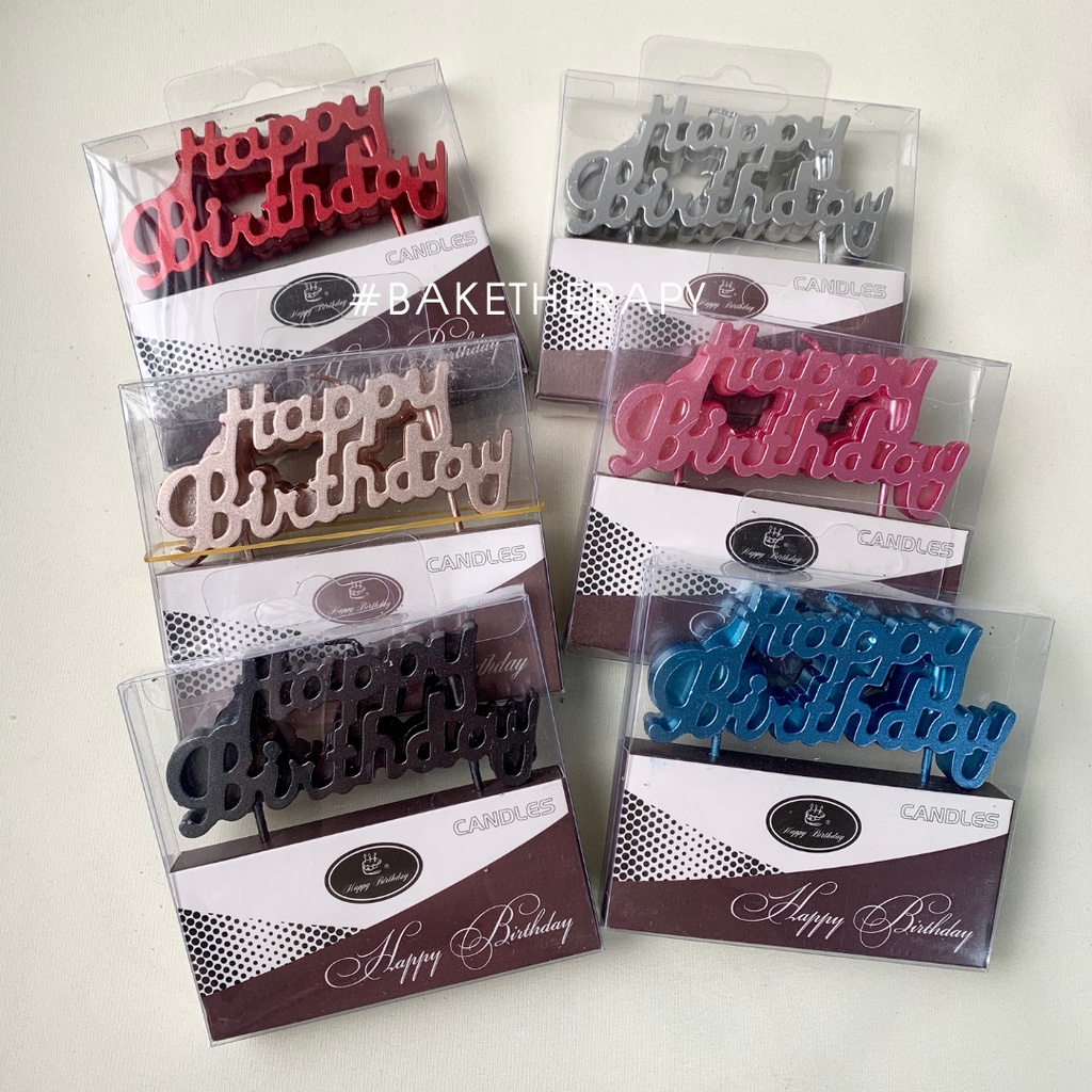 เทียนHappy Birthdayน่ารักๆ หลายสี พร้อมส่ง