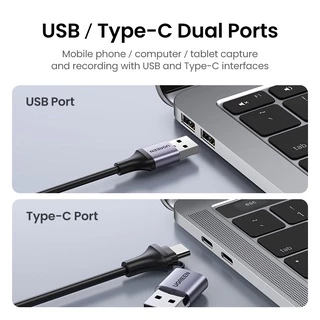 【ใหม่】UGREEN การ์ดจับภาพวิดีโอ 4K HDMI เป็น USB Type-C HDMI สําหรับ Xbox กล้อง DVD บันทึกสตรีมสด