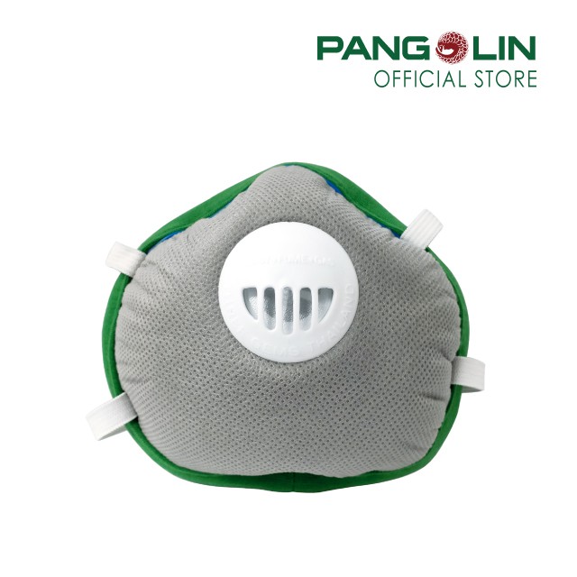ุPangolin หน้ากากคาร์บอน ป้องกันฝุ่นละอองและกลิ่นเจือจาง แบบครอบ 1วาล์ว รุ่นMASK0008(TG-40SV) สีเทา