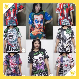 เสื้อยืดโจ๊กเกอร์ Joker M L XL คอกลม แขนสั้น T-shirt ราคาถูก