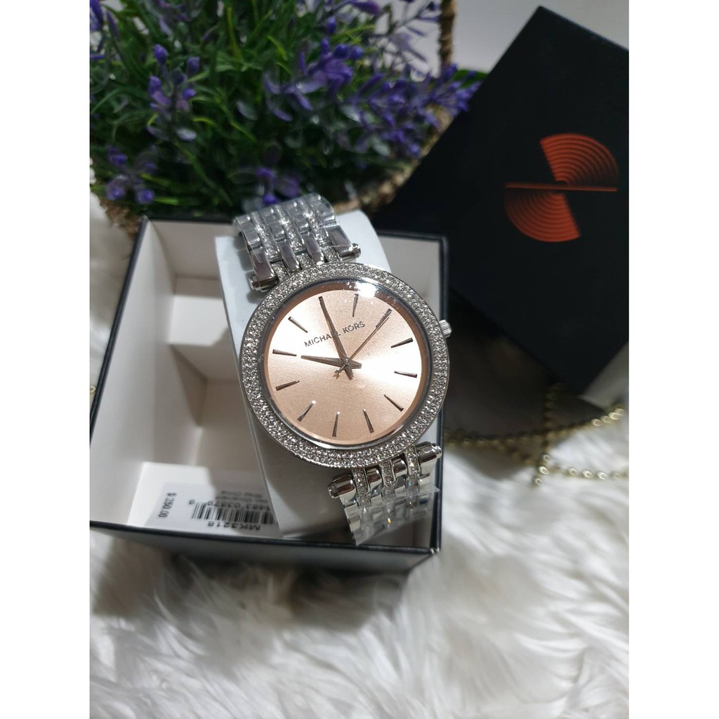 นาฬิกาผู้หญิง MK 3218 Darci Rose-Gold-Tone Dial Steel Crystal Ladies Watch แท้ 100%
