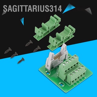 Sagittarius314 IDC10P 10Pin Male Header Breakout Board Terminal Block Connector PLC Interface with Bracket