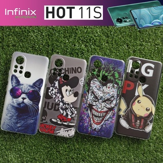 เคสโทรศัพท์ แบบยาง TPU แบบคละลาย 01 สำหรับ Infinix Hot 11S