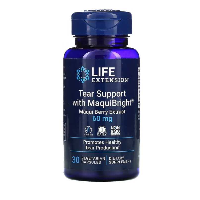 Life Extension, Tear Support with MaquiBright Maqui Berry Extract 60 mg 30 Vegetarian Capsules