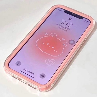 เคสโทรศัพท์มือถือซิลิโคนใส กันกระแทก 2 in 1 สีแคนดี้ สําหรับ iPhone 13 11 12 Pro Max XR X XS Max 6 6s 7 8 Plus 13Mini 12Mini