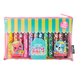 Smiggle ปากกามาร์คเกอร์ แพค 12 - Little Pals Scented Marker Pack X12