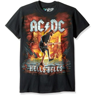 Liquid Blue AC/DC ROCK eruption เสื้อยืดแขนสั้น