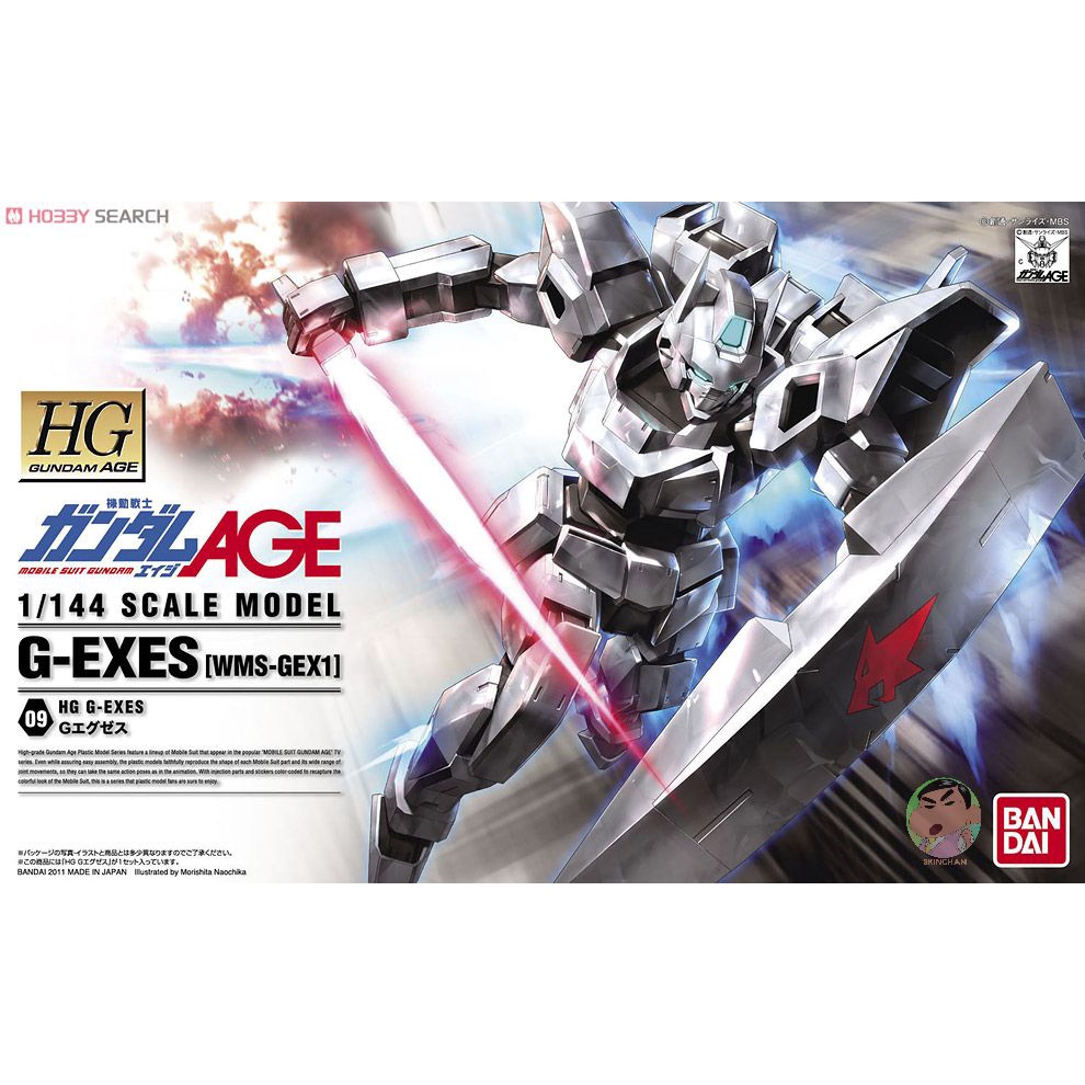 BANDAI Gundam HG AGE 09 1/144 G-EXES รุ่นประกอบ ของเล่นโมเดล