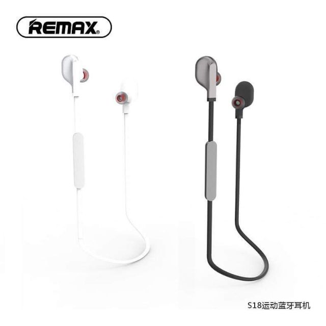 หูฟังบลูทูธ Remax S18 Bluetooth V4.2 Magnetic Headset Neckband  Wireless  with Microphone Sport Earp