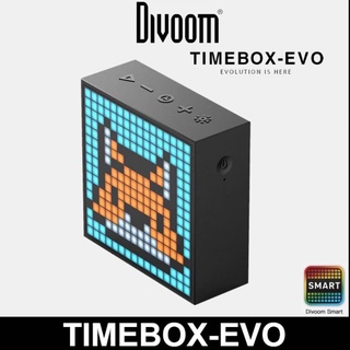 พร้อมส่ง Divoom Timebox EVO บลูทูธ Wireless 5.0สมาร์ทนาฬิกาปลุกแบบพกพาลำโพงมินิ APP Programmable Pixel