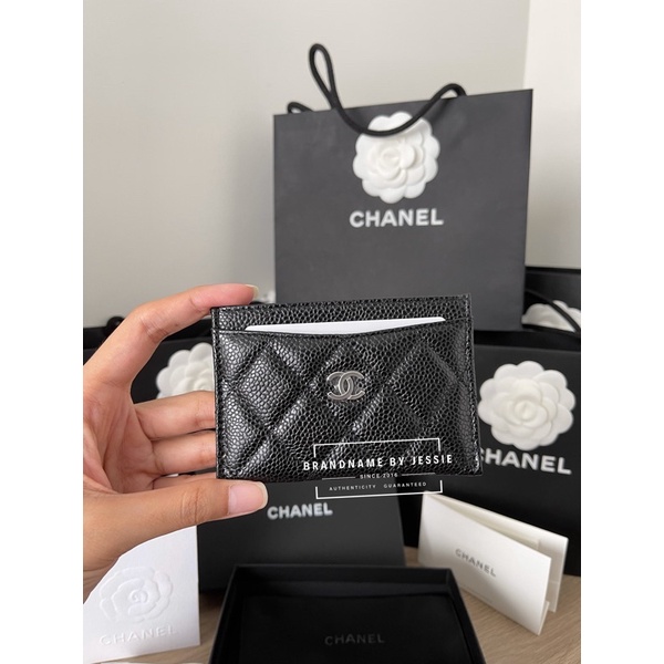 NEW CHANEL CLASSIC CARD HOLDER BLACK CAVIAR SHW Holo 31(ผ่อน0