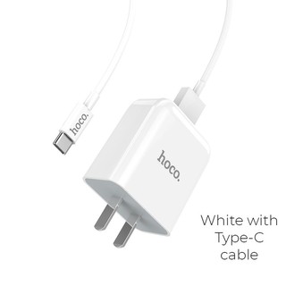 หัวชาร์จพร้อมสายชาร์จ Hoco C49 Cool treasure single USB port 3C charger set with type C cable