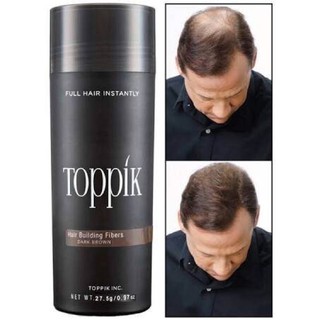 TOPPIK  สีดำ ราคาโรงงาน ผงโรยหัว ไฟเบอร์ ปิดผมบาง สเปรย์Toppik hair building fiber 27.5g