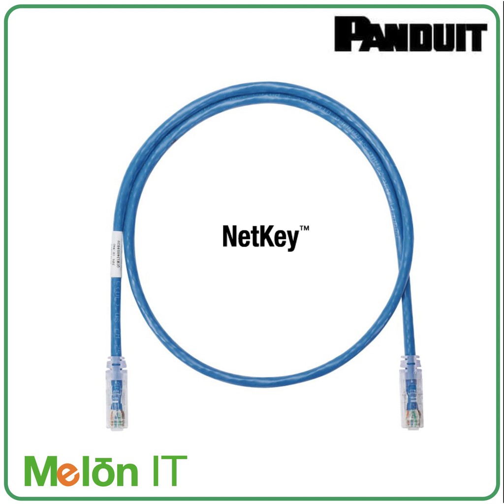 Panduit NetKey Copper Patch Cords, สายแลน/สายแพทซ์ สำเร็จรูป พร้อมใช้งาน CAT6U/UTP, RJ45, สีน้ำเงิน