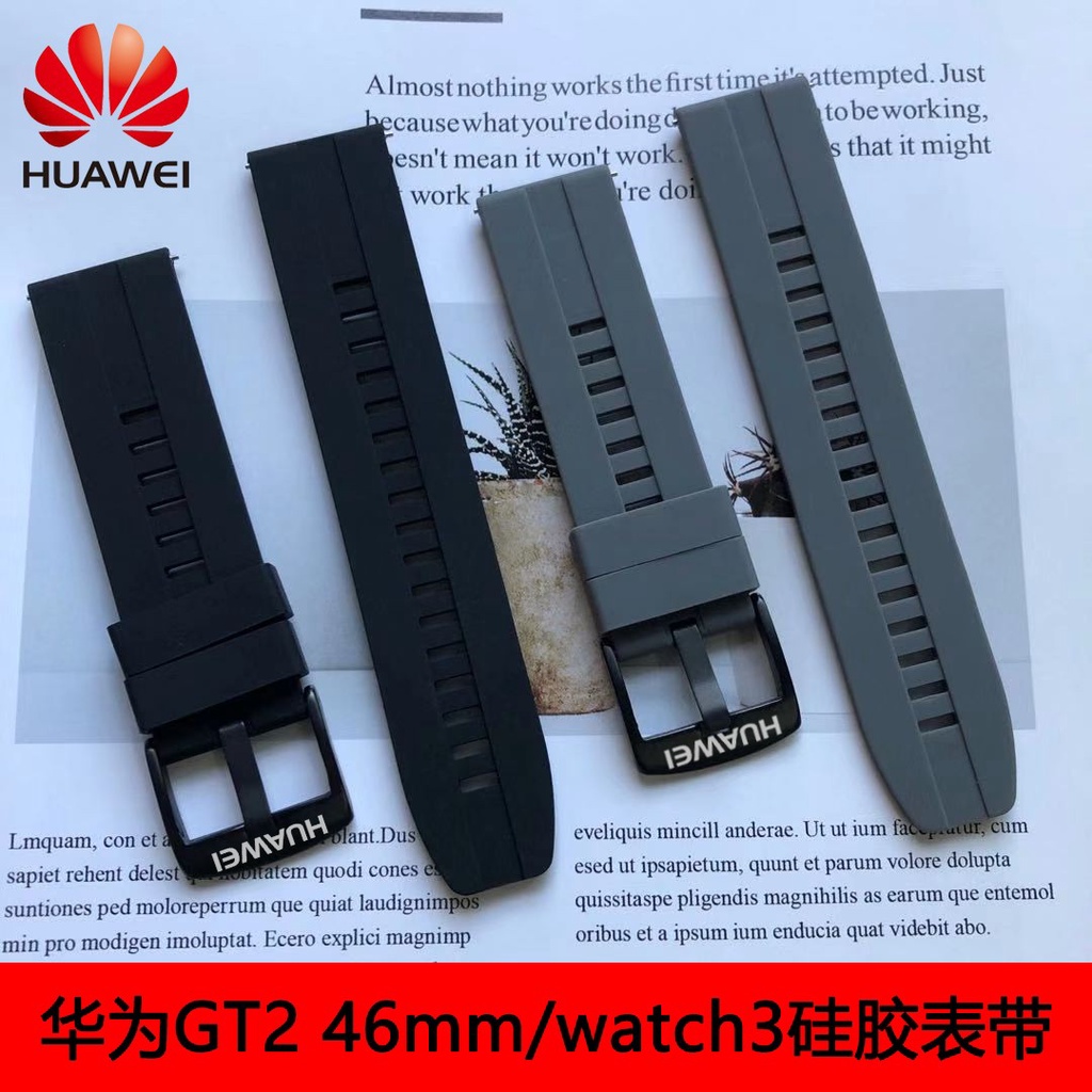 เหมาะสําหรับนาฬิกา HUAWEI GT2/gt3/GT4/GT5 46 มม./gt3/2 Pro สายซิลิโคน HUAWEI watch3/4 Pro/gt/Glory Magic2/GS3/GS Pro ธุรกิจกีฬา Sweatproof 22 มม.สายรัดข้อมือ