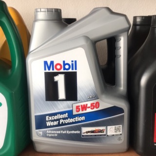 Mobil 1 Fully Synthetic น้ำมันสังเคราะห์ 100% โมบิล Excellent Wear Protection 5w/50 ขนาด 4 ลิตร