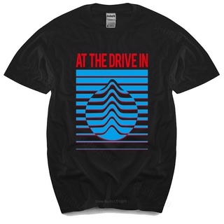 เสื้อยืดคอกลม พิมพ์ลาย At The Drive In Band สีฟ้า สีดํา สไตล์ยูโร สําหรับผู้ชายS-5XL