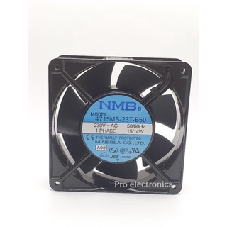 FAN พัดลม NMB model 4715MS-23T-B50 230VAC 50/60hz ขนาด120×120×38mm