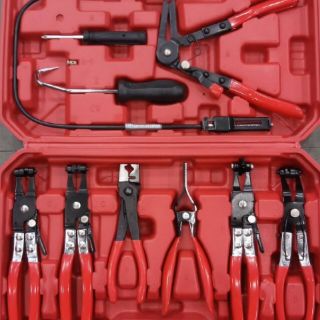 คีมหนีบเข็มขัดรัดท่อ ( คีมหนีบเข็มขัด, เข็มขัดรัดท่อ ) ของ OKURA E-OK-ATO19 ชุด 9 ชิ้น