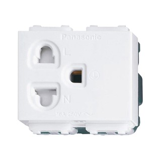 เต้ารับเดี่ยว 3 ขา + ม่าน PANASONIC WEG1181K SINGLE SOCKETS 2P + E WEG 1181K PANASONIC