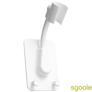 [sgoole]Self-Adhesive Shower Head Bracket Adjustable Handheld Showerhead Holder Wall Mount 2 Hooks Stand
