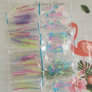 ก้านพลาสติก​ ​ใส่กันหูตัน​ แบบไ​ม่มีหัว​สี​ แบบมีหัวหลากสีคละสี