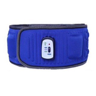 เครื่องนวดไฟฟ้ากระชับสัดส่วนเข็มขัด Electric Body Slimming Belt Vibra Vibration Weight loss Rejection Fat Massage -Blue