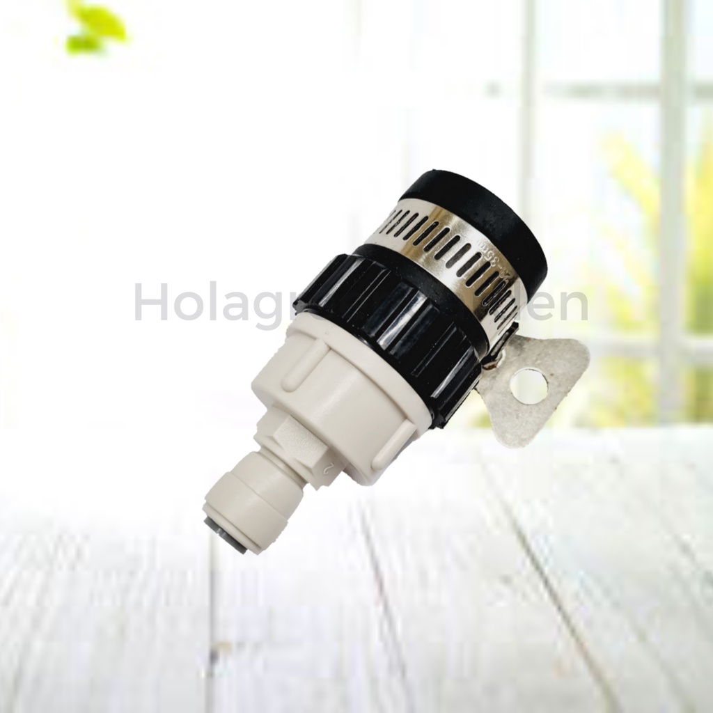 ข้อต่อก๊อกน้ำ สวมก๊อกน้ำ 1ชิ้น ต่อสาย 2หุน 3หุน 6mm 9.5mm 1/4 3/8 ชุดพ่นหมอก ข้อต่อพ่นหมอก