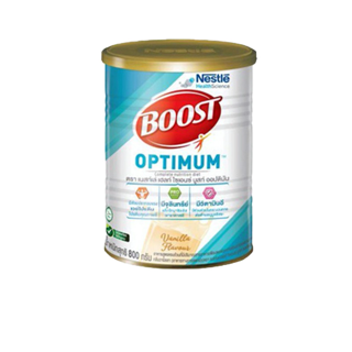 Exp. 24/4/23 Boost Optimum บูสท์ ออปติมัม อาหารเสริมทางการแพทย์ มีเวย์โปรตีน อาหารสำหรับผู้สูงอายุ กระป๋อง 800 กรัม
