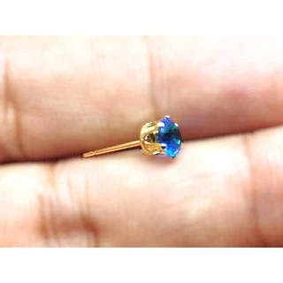 จิวสแตนเลส สำหรับเจาะตรงบริเวณกระดูกอ่อนของหู - 1 ข้าง | CZ.CLB | CZ Stud 5 Colours(Clear Back) Stainless Steel Earring