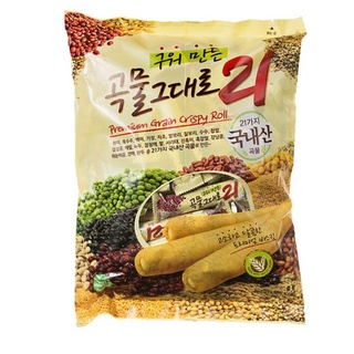 พร้อมส่งgrain crispy roll 곡물그대로ถุงใหญ่650g  ทำจากธัญพืช 21ชนิด สอดไส้ครีมชีสคริสปี้โรลเกาหลีอร่อยมาก