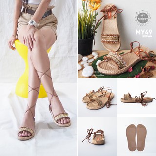รองเท้าแตะสาน mymelody sandals รุ่น MY-49-ฺBrown
