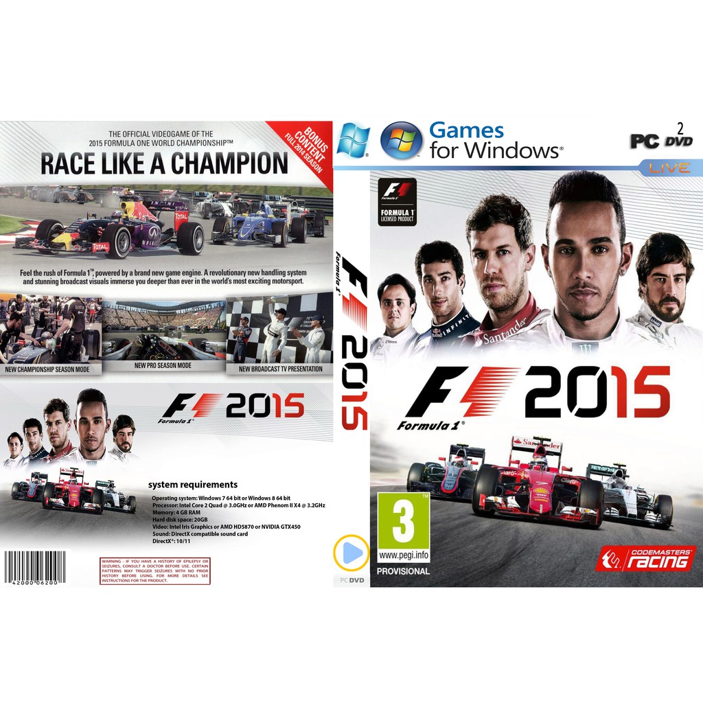 F1 2015 PC GAME [ออฟไลน์ INSTALLATION]