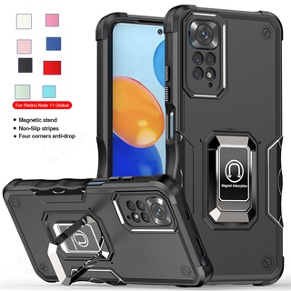 Military Grade Bumpers Armor Camera Lens Protection Back Cover Magnetic Ring Bracket Phone Case Fro Xiaomi redmi note 11 pro plus 11S 4G 5G